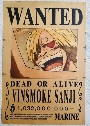 Affiche One Piece – Prime de Vinsmoke Sanji Wanted, marque: OnePiece, état: Très bon état, 5,00 €, 5,95 € Protection acheteurs (Pro) incluse