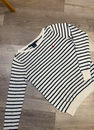Pull fin à rayures marinière blanc marine foncé Ralph Lauren sport taille m coton lin, marque: Ralph Lauren, état: Neuf sans étiquette, taille: M / 38 / 10, 38,00 €, 40,60 € Protection acheteurs incluse