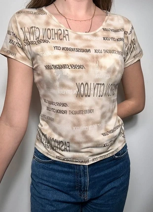 Teeshirt vintage beige écriture - taille S 🌸, brand: Vintage Dressing, condizioni: Ottime, taglia: S / IT 40 / EU 36, €10.50, €11.73 include la Protezione acquisti