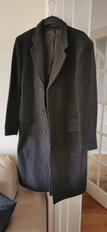 Grey Cecil Gee 100% Cashmere mens coat - Vinted