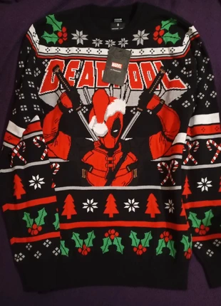 Camisola natalícia, marca: Deadpool, estado: Novo sem etiquetas, tamanho: S, €15.00, €16.45 inclui Proteção do Comprador