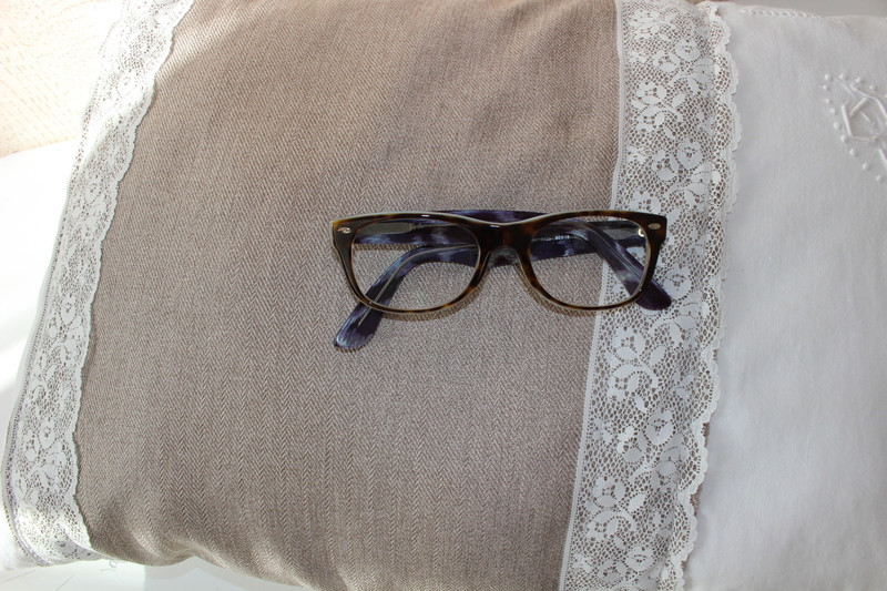 Monture de lunette originale RayBan Wayfarer marron et intérieur bleu 2