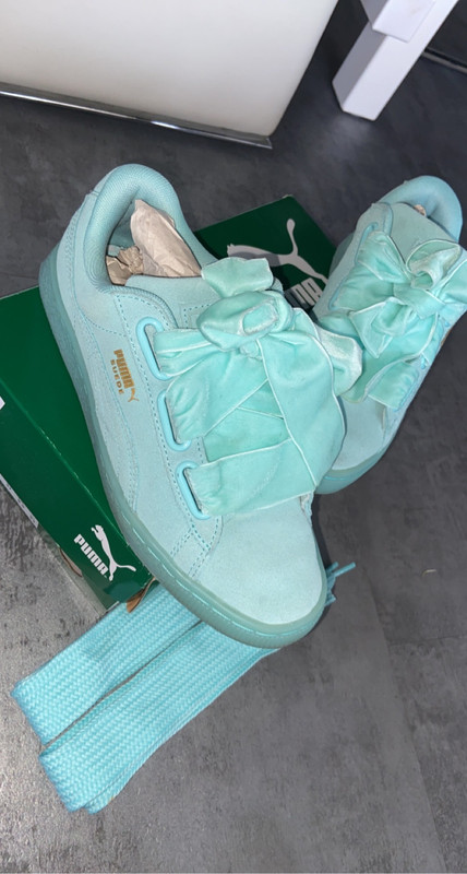 Puma suede pastel best sale bleu