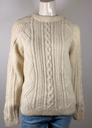 Irish cable knit sweater for women, authentic wool pattern, size, marke: LAINE, zustand: Sehr gut, größe: S / 36 / 8, 28,90 €, 31,05 € inklusive Vinted-Käuferschutz