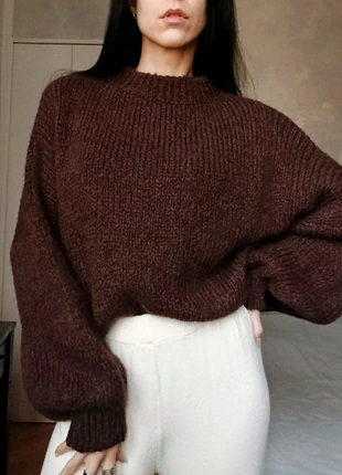 Fluffy oversized sweater / chocolate brown 🤎, marque: Boutique Italiana, état: Neuf avec étiquette, taille: Taille unique, 35,00 €, 37,45 € Protection acheteurs incluse