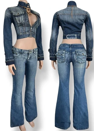 Vintage Y2K 2000’s sexy low rise bootcut wide leg jeans, brand: Vintage Dressing, condizioni: Nuovo con cartellino, taglia: M / IT 42 / EU 38, €39.99, €42.69 include la Protezione acquisti Pro