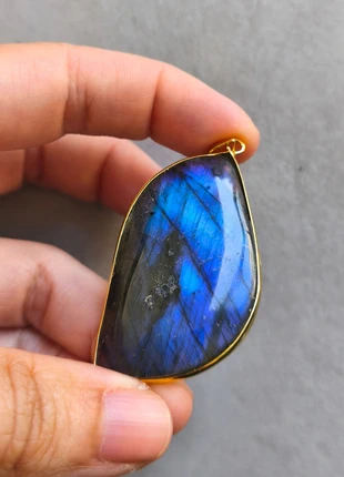 Pendentif pierre naturelle labradorite bleu (D03), brand: labradorite, condition: Very good, €14.00, €15.40 includes Buyer Protection Pro
