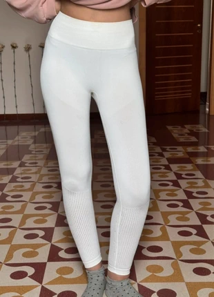 Leggings sportivi bianchi a vita alta – Exceed Yourself | Taglia X, condizioni: Ottime, taglia: S / IT 40 / EU 36, €13.00, €14.35 include la Protezione acquisti