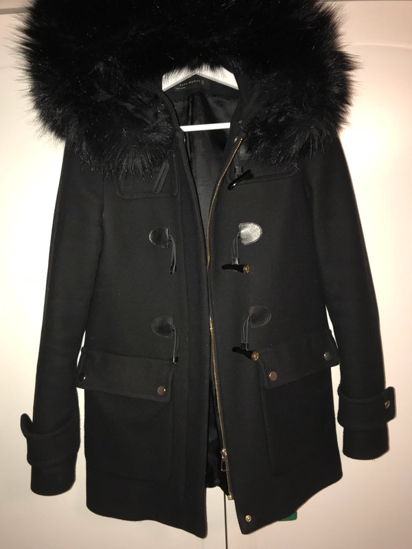 manteau noir a capuche zara