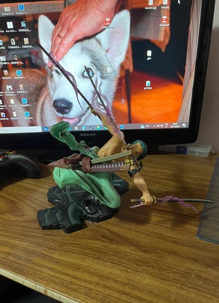 Figura Zoro – One Piece (22 cm) con testa intercambiabile Anime Manga, merk: OnePiece, staat: Heel goed, maat: Universeel, € 30,00, € 32,20 inclusief Kopersbescherming