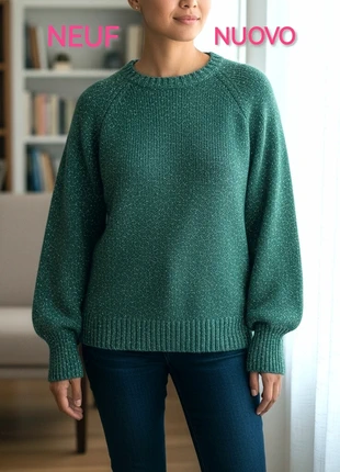 Maglione nuovo lurex scollo tondo natale capodanno pull neuf col rond brillant lourd noel reveillon, brand: Maglione Lurex, condizioni: Nuovo senza cartellino, taglia: S / IT 40 / EU 36, €13.00, €14.35 include la Protezione acquisti