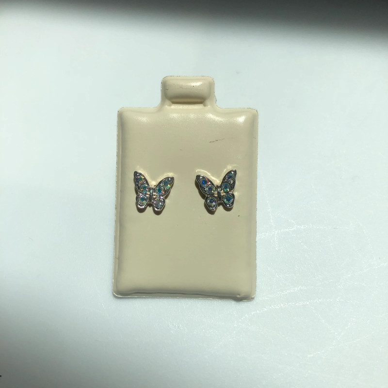 Claire’s Holographic Butterfly Stud Earrings 1