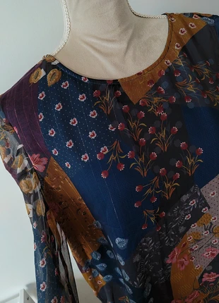 Blouse imprimé patchwork tons marine camel Promod Taille 42, brand: Promod, condition: Very good, size: XL / 42 / 14, €16.99, €18.54 includes Buyer Protection