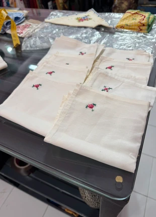 Juego de servilletas de tela blancas bordadas, marque: Vintage Dressing, état: Très bon état, 8,00 €, 9,10 € Protection acheteurs (Pro) incluse