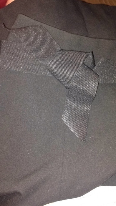 Jupe Etam noire, avec ceinture en ruban 3