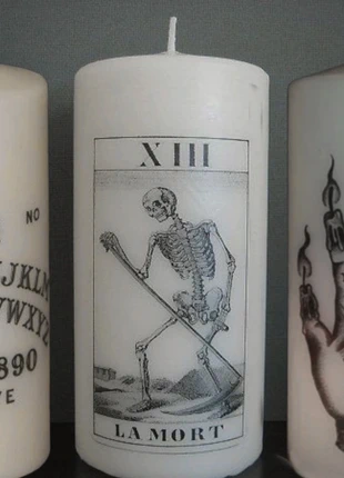 set di candele gotiche grandi decorate, marque: hand made, état: Neuf sans étiquette, 15,00 €, 16,45 € Protection acheteurs incluse