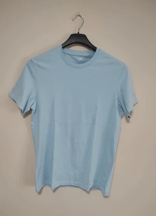 T-shirt Celio bleu clair uni 100% coton - coupe droite minimaliste, brand: Celio, condition: New without tags, size: S, €7.99, €9.09 includes Buyer Protection