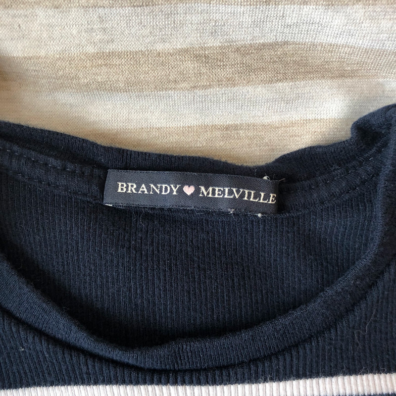 Brandy Melville Tight Stripes Long Sleeves Crop Top Vinted
