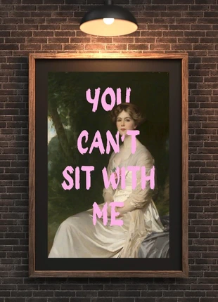 Affiche – You Can’t Sit With Me – Poster Art Pop A3 (29,7 x 42 cm), merk: Tendance, staat: Heel goed, € 10,00, € 11,20 inclusief Kopersbescherming Pro