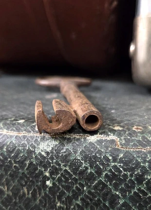 🇫🇷 Antique French Iron Skeleton Key – 19th Century Forged – 12.4 cm – 54 g, estado: Muy bueno, 16,00 €, 17,50 € Protección al comprador Pro incluida