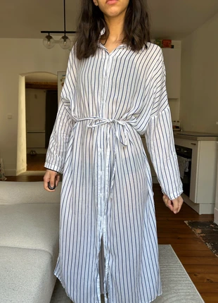 Robe de plage blanches à rayures fines Zara, brand: Zara, condition: Good, size: S / 36 / 8, €8.00, €9.10 includes Buyer Protection