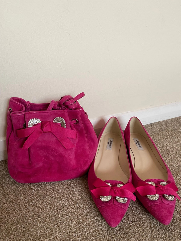 Pink shoes and bag sales