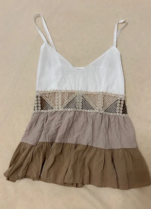 Top con dettagli, marque: glowy, état: Neuf avec étiquette, taille: S / 36 / 8, 6,00 €, 7,00 € Protection acheteurs incluse