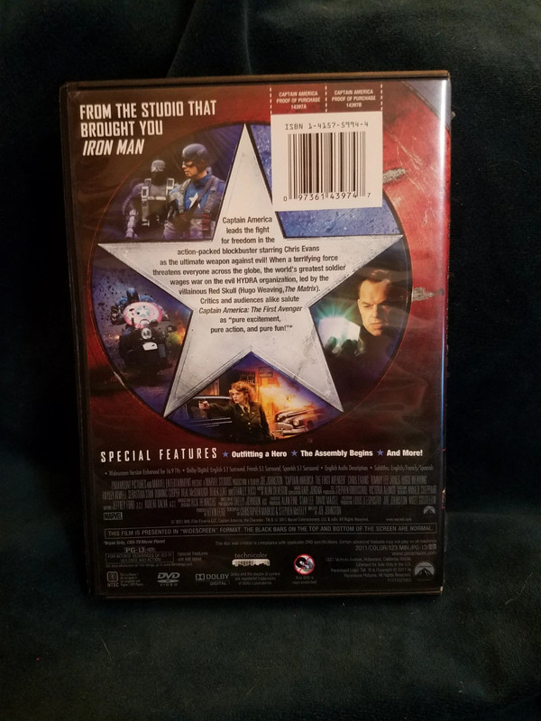 Captain América the first Avenger Dvd 2