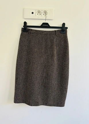 Superbe jupe Gérard Darel • 100% vintage en laine • marron chiné • XS/34, brand: Gerard Darel, condition: Very good, size: XS / 34 / 6, €30.00, €32.20 includes Buyer Protection