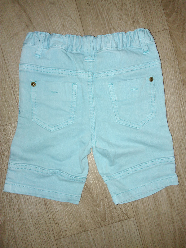 Short jean bleu turquoise 4