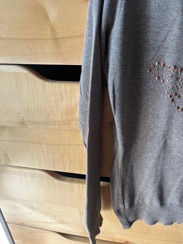 Pull fin beige marron - photo numéro 4