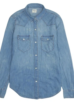 Gap 90s women's small long sleeve blue button up shirt, brand: GAP, condition: Satisfactory, size: S / UK 8-10, £16.00, £17.50 includes Buyer Protection Pro