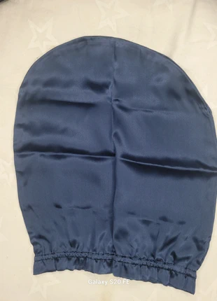 Bonnet de nuit idéal cheveux longs - 100% soie de mûrier - Marine - accessoire luxe, brand: SOIE, condition: Very good, €19.90, €21.60 includes Buyer Protection