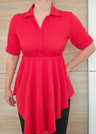 Tunique rouge fluide🎀, merk: Boutique Italiana, staat: Nieuw zonder prijskaartje, maat: S / 36 / 8, € 8,00, € 9,10 inclusief Kopersbescherming