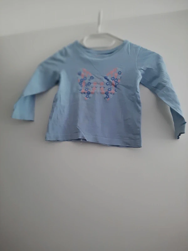 T-shirt bleu à fleurs primark 3 ans