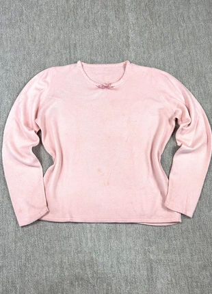 Y2K light pink knit jumper with pink ribbon bow, brand: y2k, condition: Satisfactory, size: M / 10, £3.00, £3.85 includes Buyer Protection