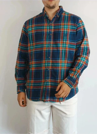 Chemise à carreaux Chaps multicolore très bon état taille L homme, merk: Chaps Ralph Lauren, staat: Heel goed, maat: L, € 16,00, € 17,50 inclusief Kopersbescherming