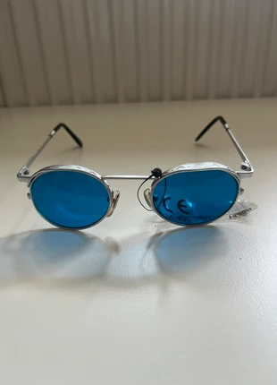 Y2K Blau/Grau Vintage Sonnenbrille – Retro Unisex, staat: Nieuw met prijskaartje, € 4,00, € 4,90 inclusief Kopersbescherming