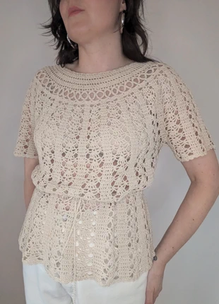 Vintage 70s Crochet Top Boho Hippie Medium, brand: Vintage Dressing, condition: Very good, size: M / 10, £28.00, £30.10 includes Buyer Protection