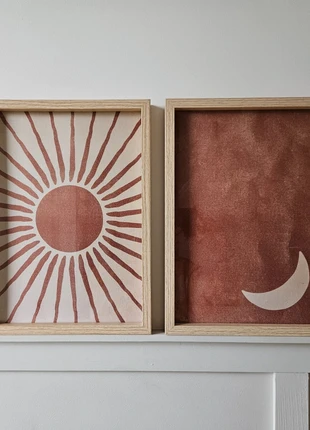 Posters - Boho Sun & Moon | Set van 2 | A4, état: Neuf sans étiquette, 9,95 €, 11,15 € Protection acheteurs incluse