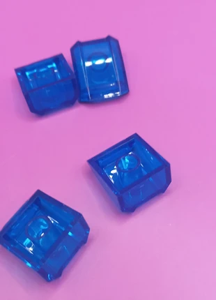 Lot de 10 Slope, Curved trans dark blue 2 x 2 (référence : 30602), brand: LEGO, condition: Very good, size: One size, €1.00, €1.75 includes Buyer Protection Pro