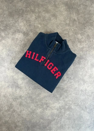 Pull 1/4 zip tommy Hilfiger Marine brodé rouge vintage M, marca: Tommy Hilfiger, estado: Muito bom, tamanho: M, €20.00, €21.70 inclui Proteção do Comprador Pro