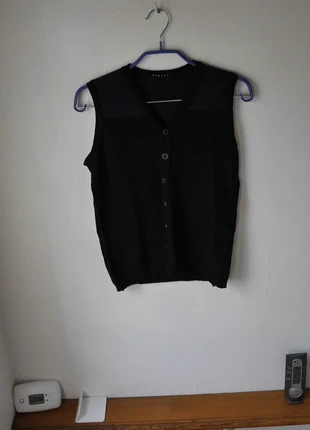 Gilet Sisley sans manches à motif chevron en laine mélangée - Neuf, marke: Sisley, zustand: Neu, größe: XS / 34 / 6, 25,00 €, 26,95 € inklusive Vinted-Käuferschutz