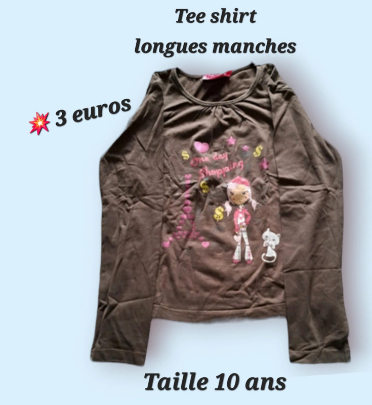 Tee-shirt longues manches taille 10 ans NKY