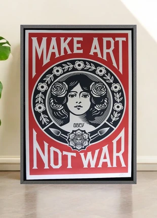 A3 Framed Poster Make Art Not War Poster Framed, brand: Art, condition: New without tags, £11.99, £13.29 includes Buyer Protection