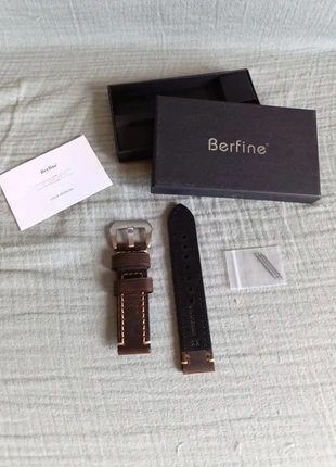 Bracelet montre cuir Berfine • Neuf dans sa boîte • Accessoire homme/femme, marque: Berfine, état: Neuf avec étiquette, 8,00 €, 9,10 € Protection acheteurs incluse