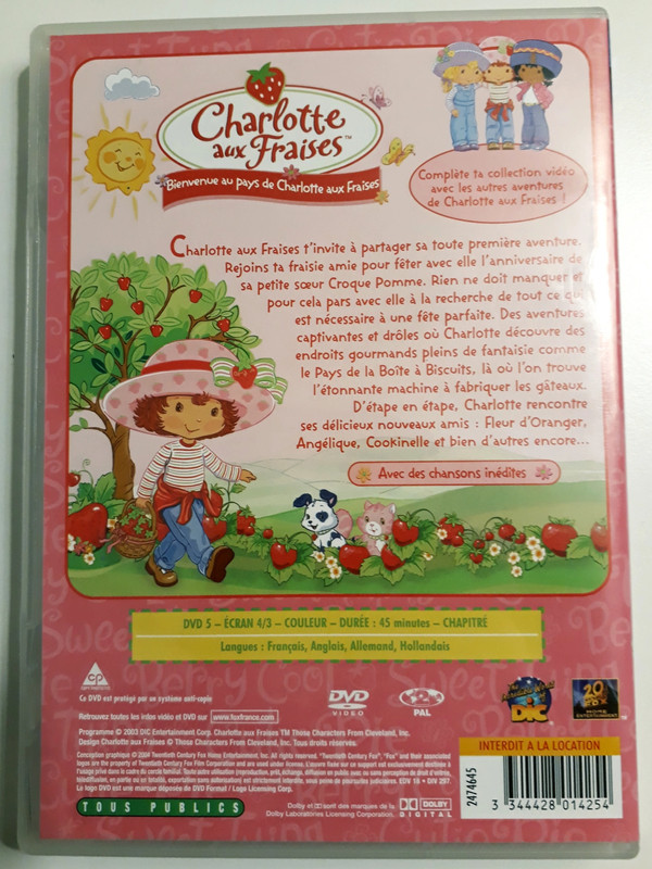DVD "Bienvenue au pays de Charlotte aux fraises" (45 min env.)  2