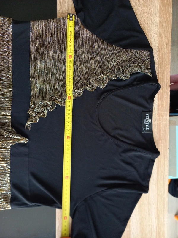 Tunique femme noir et dorée T42/44 - photo numéro 11