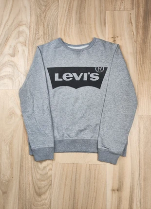 Sweat gris chiné, Levi’s, logo noir vintage 80s, Y2K, col rond, taille XS adolescent, marque: Levi's, état: Très bon état, taille: 14 ans / 164 cm, 13,00 €, 14,35 € Protection acheteurs (Pro) incluse
