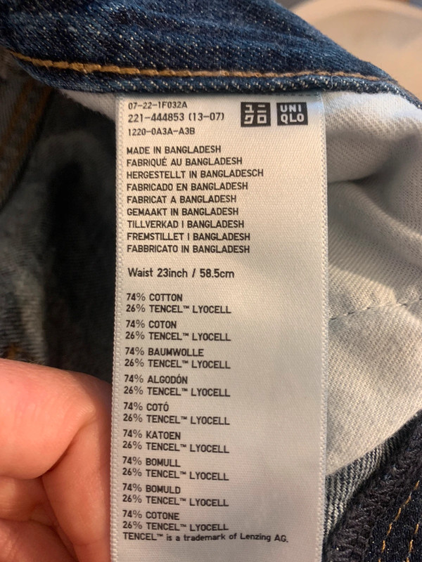 Jean Uniqlo vita alta blu scuro 3